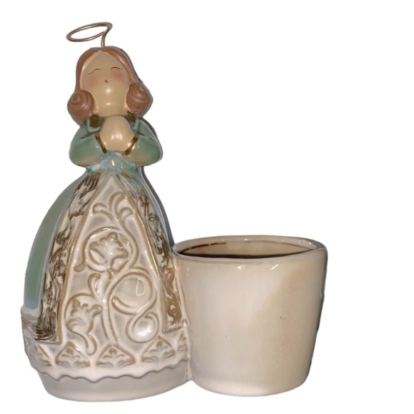 Adorable ceramic stoneware Angel candle holder - Picture 1 of 4